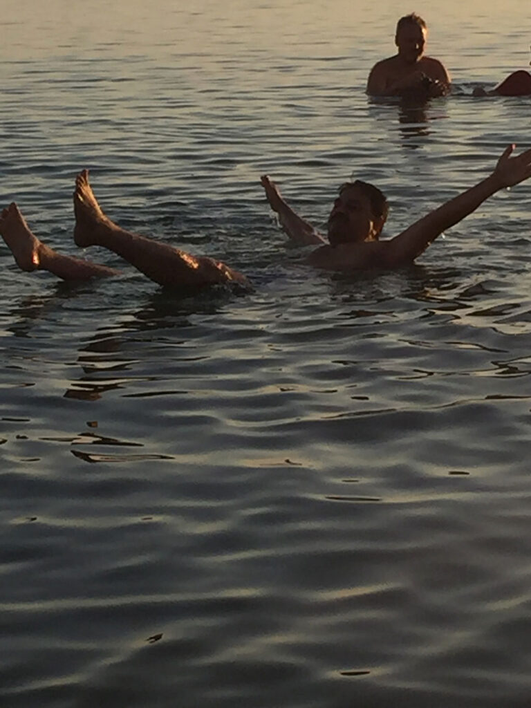 Floating on the Dead-sea