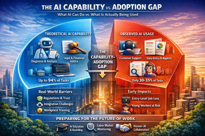 The AI Capability–Adoption Gap: Why the Future of Work Is Being Decided Now