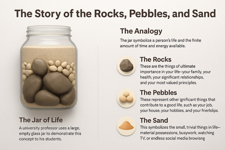 Fable About Rocks The Story of the Rocks, Pebbles, and Sand: A Timeless Lesson on Life’s ...